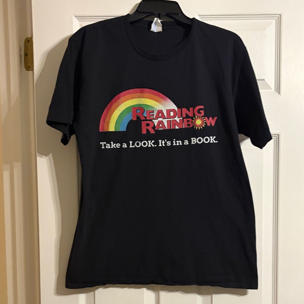 Reading Rainbow Black T-Shirt size Large